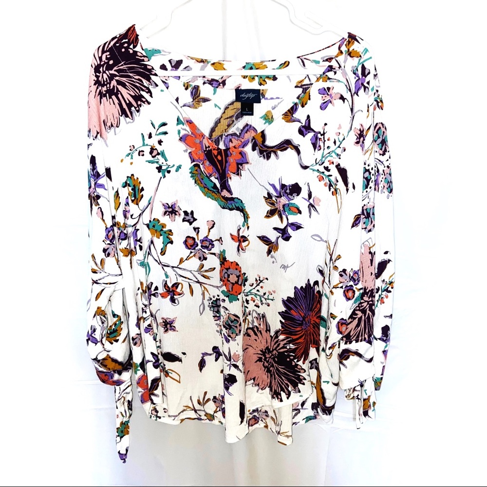 Daytrip Floral Quater Sleeve Blouse Size Large